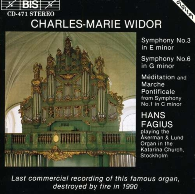 Organ Symphonies Nos. 3, 6 and 1 (Fagius) (CD / Album)